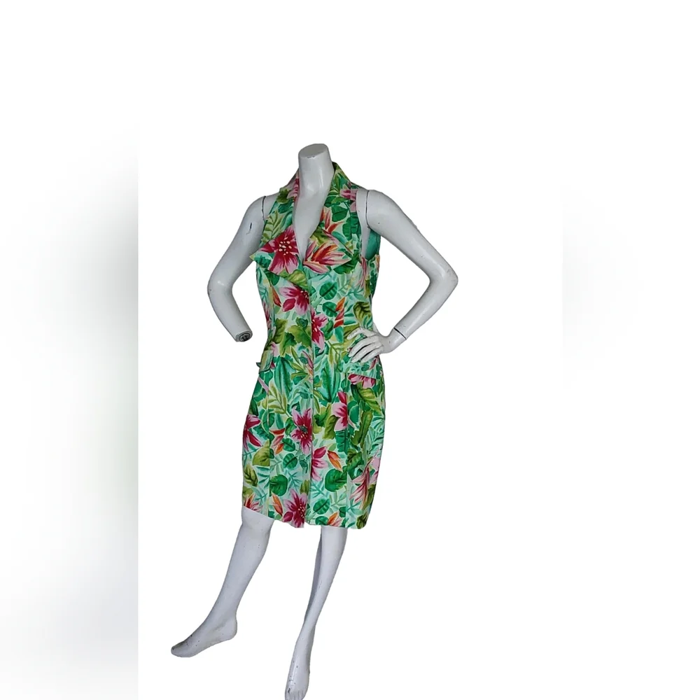 Kay Unger‎ Tropical Floral Sleveless Dress Size 12
